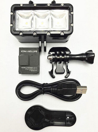 Waterproof Dimmable LED Flash light for GoPro, SJcam, Xiaomi Yi