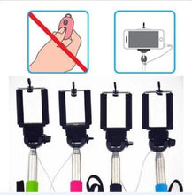 Wired battery free Selfie Stick - Extendable Handheld Monopod with Built-in Remote Shutter