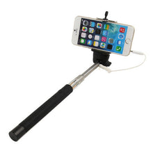 Wired battery free Selfie Stick - Extendable Handheld Monopod with Built-in Remote Shutter